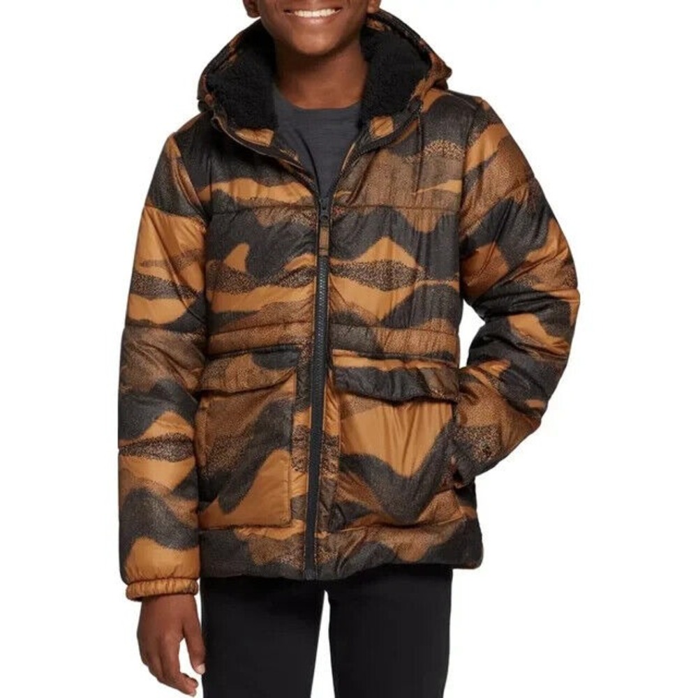 DSG DICKS SPORTING GOODS INSULATED WINTER COAT Boy's Size M 10-12 CINNAMON CAMO
